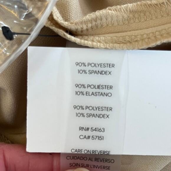 Karl Lagerfeld Tan Crepe Sleeveless Knee Length Scoop Neck Sheath Dress 6/SM NWT - Picture 13 of 16